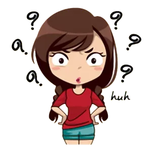 🙄 huh confundido/a, pregunta, mujer, pensando, hmm whatsapp sticker