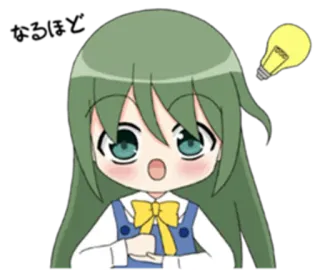 💡 Anime, Manga, Glühbirne, Idee, Cartoon, Chibi telegram sticker