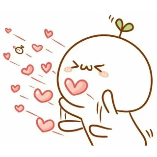 💕 Dessin animé, Mignon, Amour, Kawaii, Coeurs, Bisou telegram sticker