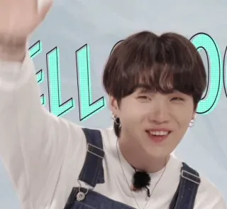 🙋‍♂ HELLO! kpop, chanteur, Min Yoongi, Suga, musique, bonjour, salut telegram sticker