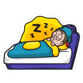 😴 Z 睡觉, zzz, 卡通, 床, 困, 做梦 telegram sticker