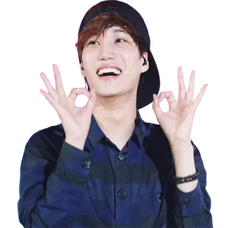 👌 persona, uomo, kpop, sorriso, allegro, felice whatsapp sticker