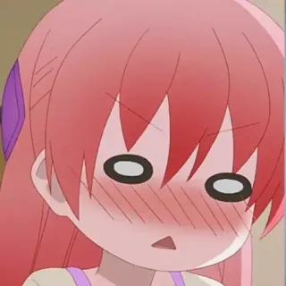❤️ Anime, Rubor, Fofo, Menina, Desenho animado whatsapp sticker