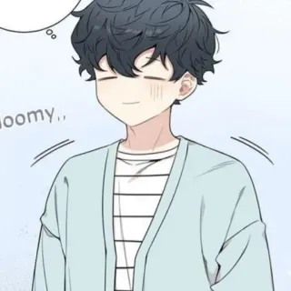 🦢 oomy.. cartoon, boy, cute, anime, illustration telegram sticker