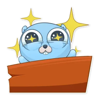 🥳 Gopher, Naklejka, Uroczy, Maskotka, Kreskówka telegram sticker