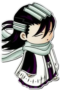 😑 Byakuya Kuchiki Bleach Anime, Mangá, Chibi, Byakuya Kuchiki, Bleach, Personagem, Adesivo whatsapp sticker