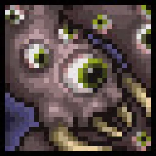 🐉 monstruo, ojos, pixel art telegram sticker