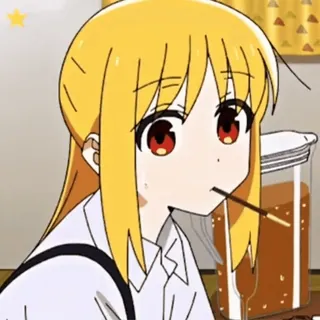 🍫 Anime, Chica, Dibujos animados, Comiendo, Pocky whatsapp sticker