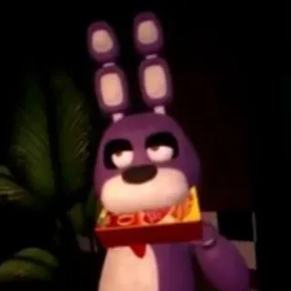 😒 Bonnie Five Nights at Freddy's jeu vidéo, lapin, animatronique, effrayant, horreur telegram sticker