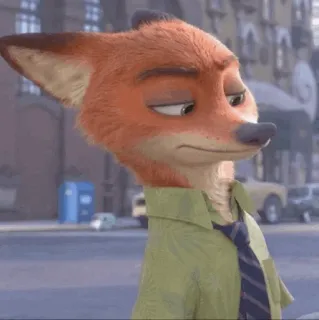 🦊 Nick Wilde Zootopia Cartoon, Fuchs, Nick Wilde, Zoomania, Disney telegram sticker
