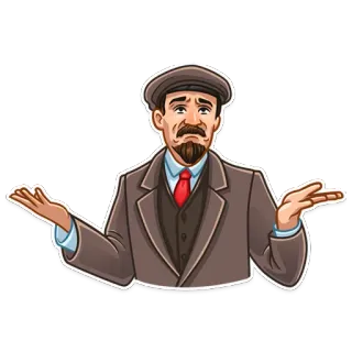 Lenin telegram stickers