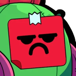 😡 Spike Brawl Stars cactus, angry, video game, mobile game, spike telegram sticker
