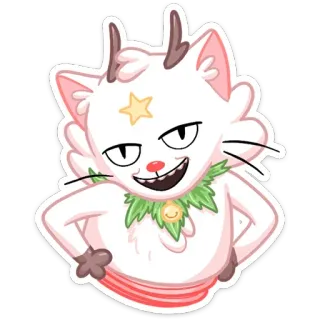 😈 Katze, Tier, Sticker, Cartoon, Fantasy telegram sticker