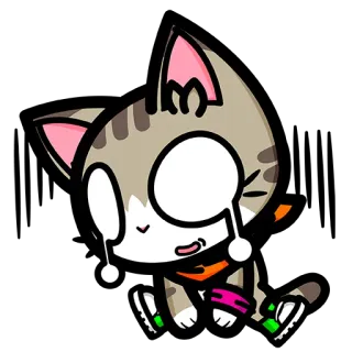 😫 gato, dibujos animados, pegatina, triste, llorando, animal telegram sticker