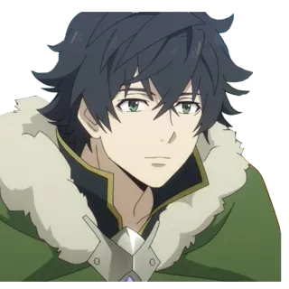 😐 Naofumi Iwatani The Rising of the Shield Hero anime, shield hero, naofumi iwatani, isekai, fantasy telegram sticker