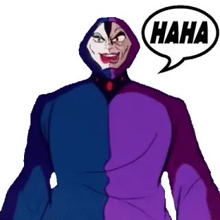 😂 HAHA Мультфильм, Злодей, Смеется, Злой, Ха-ха whatsapp sticker