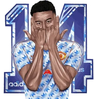 😈 calcio, calcio, atleta, sport, manchester united, giocatore, illustrazione telegram sticker