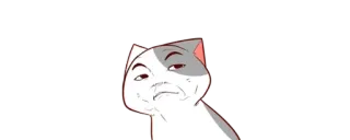 😒 gato, meme, desapontado, irritado, engraçado, desenho animado, animal telegram sticker
