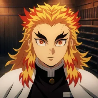 🔥 Kyojuro Rengoku Demon Slayer Anime, Charakter, Demon Slayer, Rengoku, Kyojuro, Flamme, Feuer whatsapp sticker