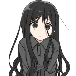 🤯 Anime, Mädchen, Manga, Traurig, Emotion, Cartoon, Charakter telegram sticker