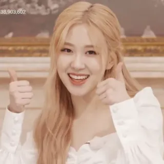 👍 Rose kpop, singer, thumbs up, positive, celebrity, woman telegram sticker