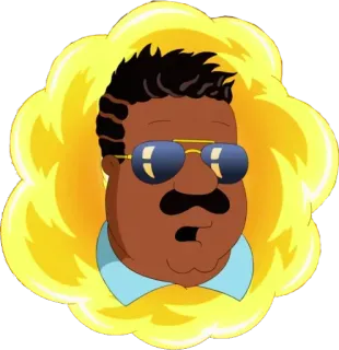 😀 Cleveland Brown Family Guy 卡通, 动画, 克利夫兰布朗, 恶搞之家 telegram sticker