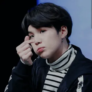 💮 Suga K-Pop, BTS, cantante, música, Min Yoongi, artista whatsapp sticker