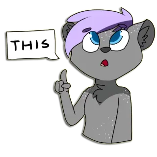 ☝️ THIS Cartoon, Sticker, Bär, Tier, Sprechblase telegram sticker