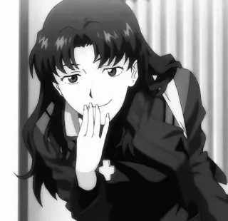 😏 Misato Katsuragi Neon Genesis Evangelion telegram sticker
