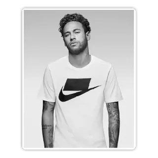 👕 Neymar Neymar, athlete, soccer player, Nike, t-shirt, portrait whatsapp sticker