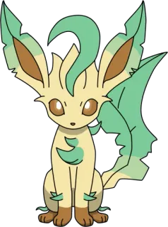🌱 Leafeon Pokemon pokemon, Leafeon, tipe rumput, imut, anime whatsapp sticker