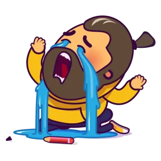 😭 chorando, triste, desenho animado, personagem, choroso, emoção, chateado telegram sticker