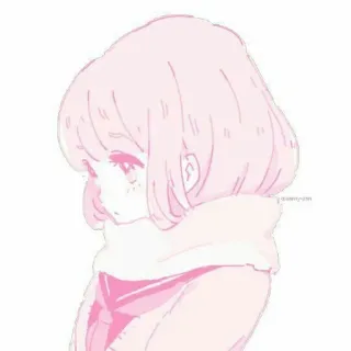 🩰 anime, girl, pink, cute, cartoon telegram sticker