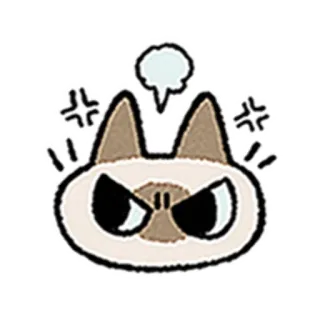 😺 gato, bravo, desenho animado, animal, zangado telegram sticker
