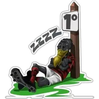 🥇 ZZZZ bird, sleeping, tired, zzzz, soccer telegram sticker