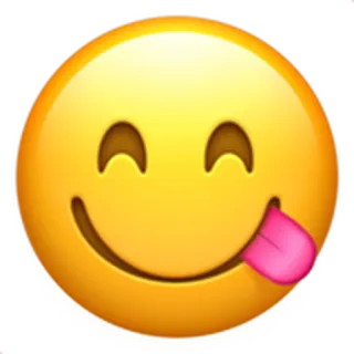 😋 이모지, 스마일리, 혀, 행복한, 얼굴 telegram sticker
