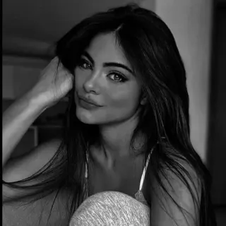 🖤 portrait, woman, black and white, person, beauty telegram sticker