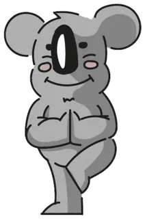 🙏 Koala, Yoga, Méditation, Mignon, Animal, Dessin animé whatsapp sticker