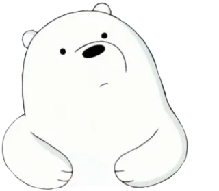🤔 Ice Bear We Bare Bears urso, desenho animado, animal, urso polar, fofo telegram sticker