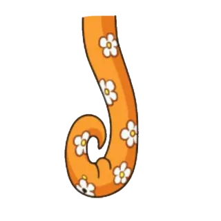😊 arancione, floreale, retrò, decorazione, ornamento telegram sticker