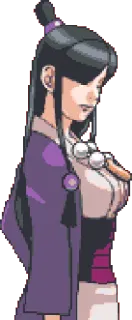 🙁 Maya Fey Ace Attorney video game, character, spirit medium telegram sticker