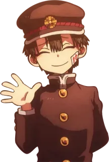👋 Hanako-kun Toilet-bound Hanako-kun Anime, Manga, Hanako-kun, Personaje, Japonés, Uniforme escolar, Lindo telegram sticker