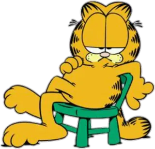 😒 Garfield gato, desenho animado, laranja, Garfield, animal de estimação telegram sticker