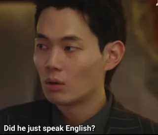 💢 Did he just speak English? whatsapp sticker