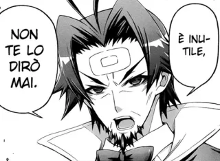 ❌ NON TE LO DIRÒ MAI. È INUTILE, Anime, Manga, Italienisch, Sprechblase, Comic, Gesichtsausdruck telegram sticker