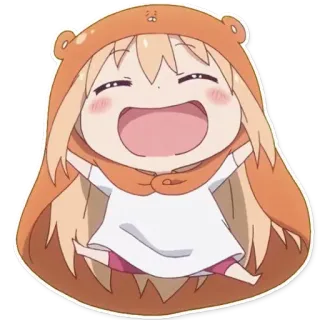 😃 Umaru Doma Himouto! Umaru-chan umaru, anime, manga, kawaii, chibi, hoodie, cute, himouto umaru-chan telegram sticker