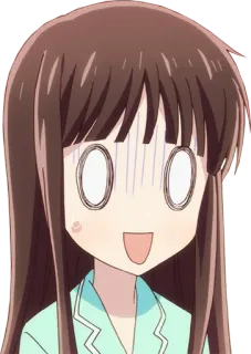 😱 Tohru Honda Fruits Basket Аниме, Удивлён, Шокирован, Fruits Basket, Тору Хонда telegram sticker