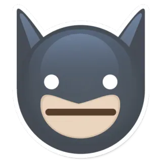 😐 Batman batman, cartoon, superhero, emoji, comics, masked hero telegram sticker