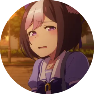 😃 动漫, 角色, 女孩, 紫色, 可爱, 悲伤 whatsapp sticker