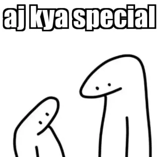 😂 aj kya special meme, question, characters, humor telegram sticker